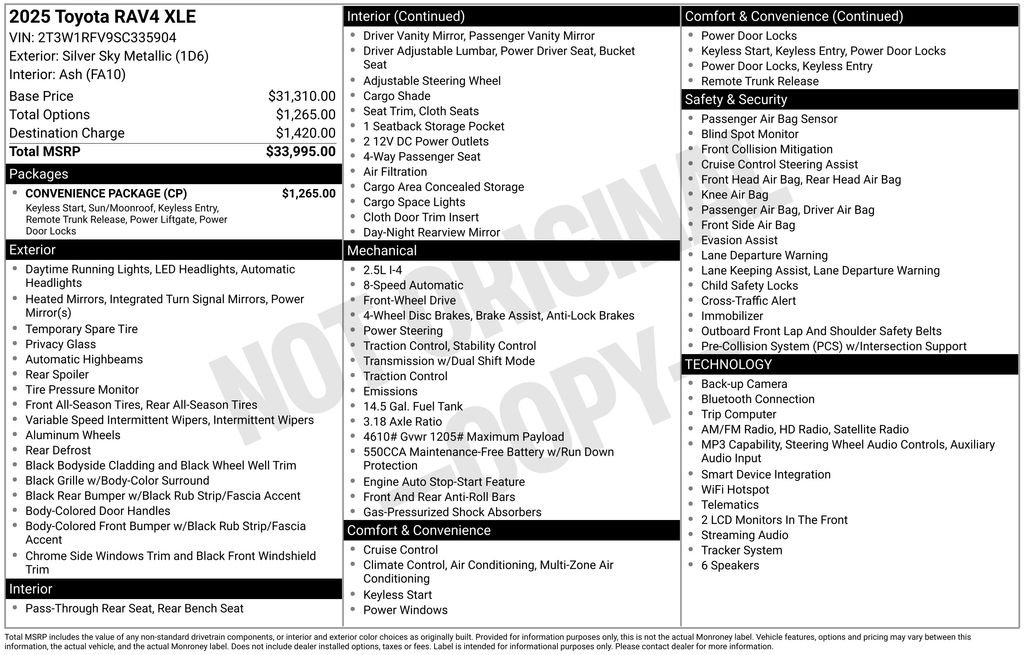Used 2025 Silver Toyota XLE image 2