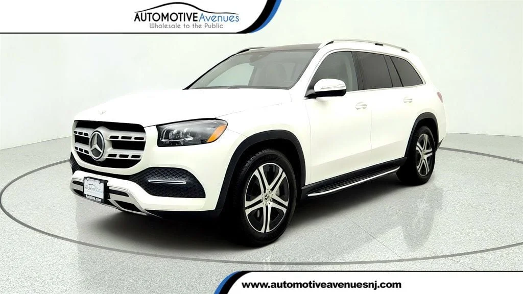 Used 2022 Polar White Mercedes-Benz GLS 450 4MATIC® SUV w/ Warmth & Comfort Pkg & Panorama Roof image 1