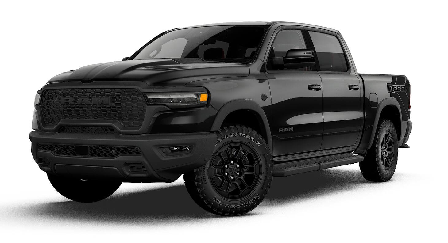 New 2027 Diamond Black Crystal Pearl-Coat Exterior Paint RAM REBEL image 13