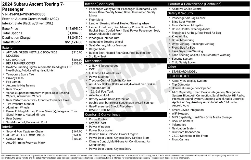Certified Used 2024 Brown Subaru Touring image 26