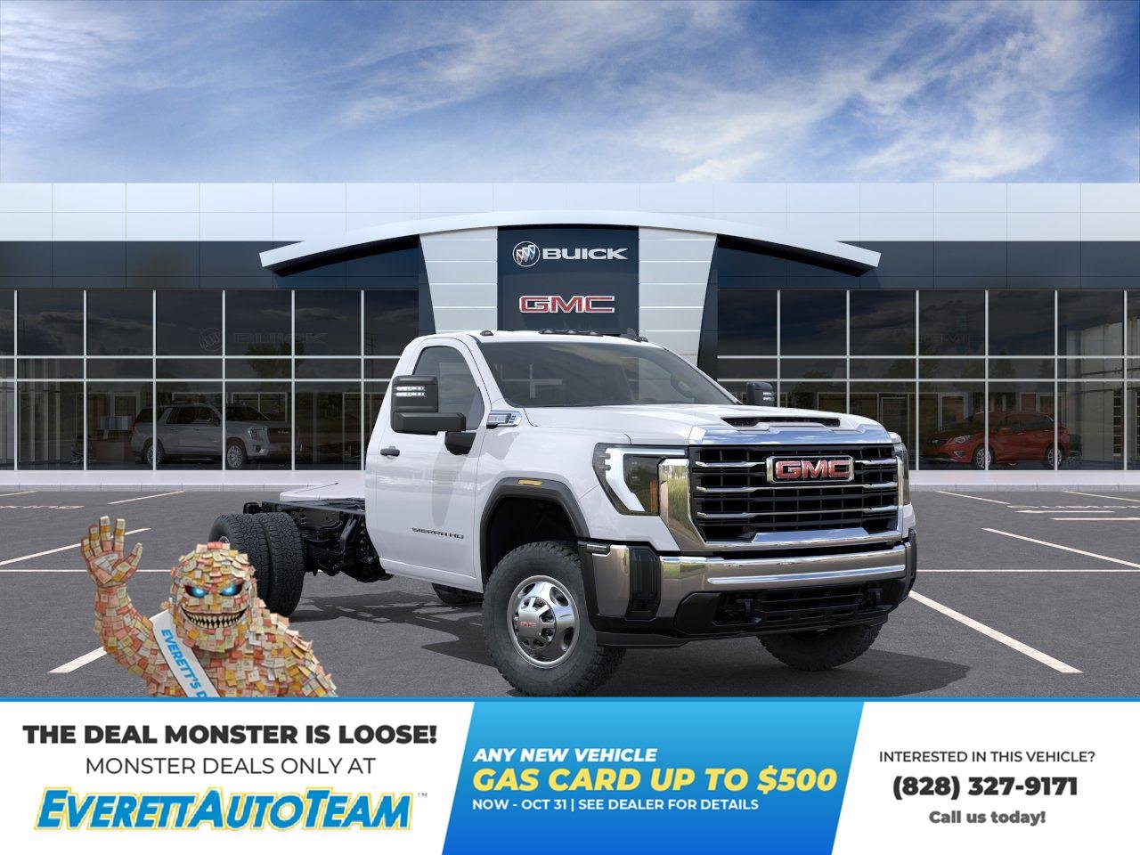 Summit White 2026 GMC Sierra 3500HD Chassis Pickup Truck Four-Wheel Drive Automatic