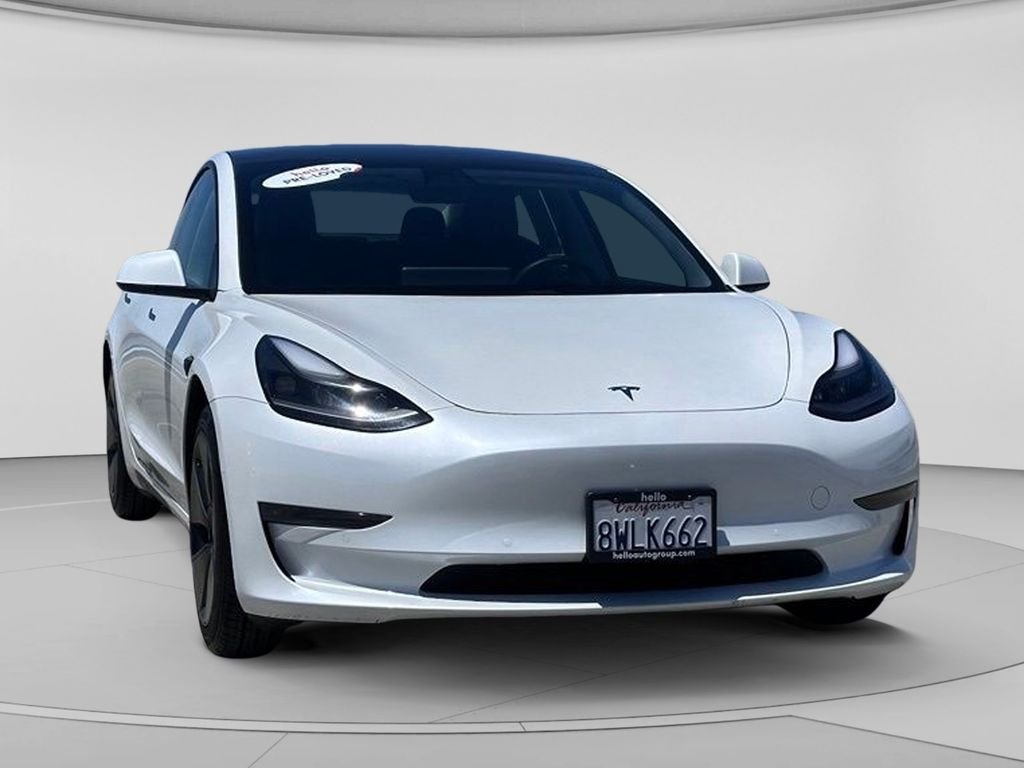 Used 2021 Pearl White Multi-Coat Tesla Standard Range Plus image 6