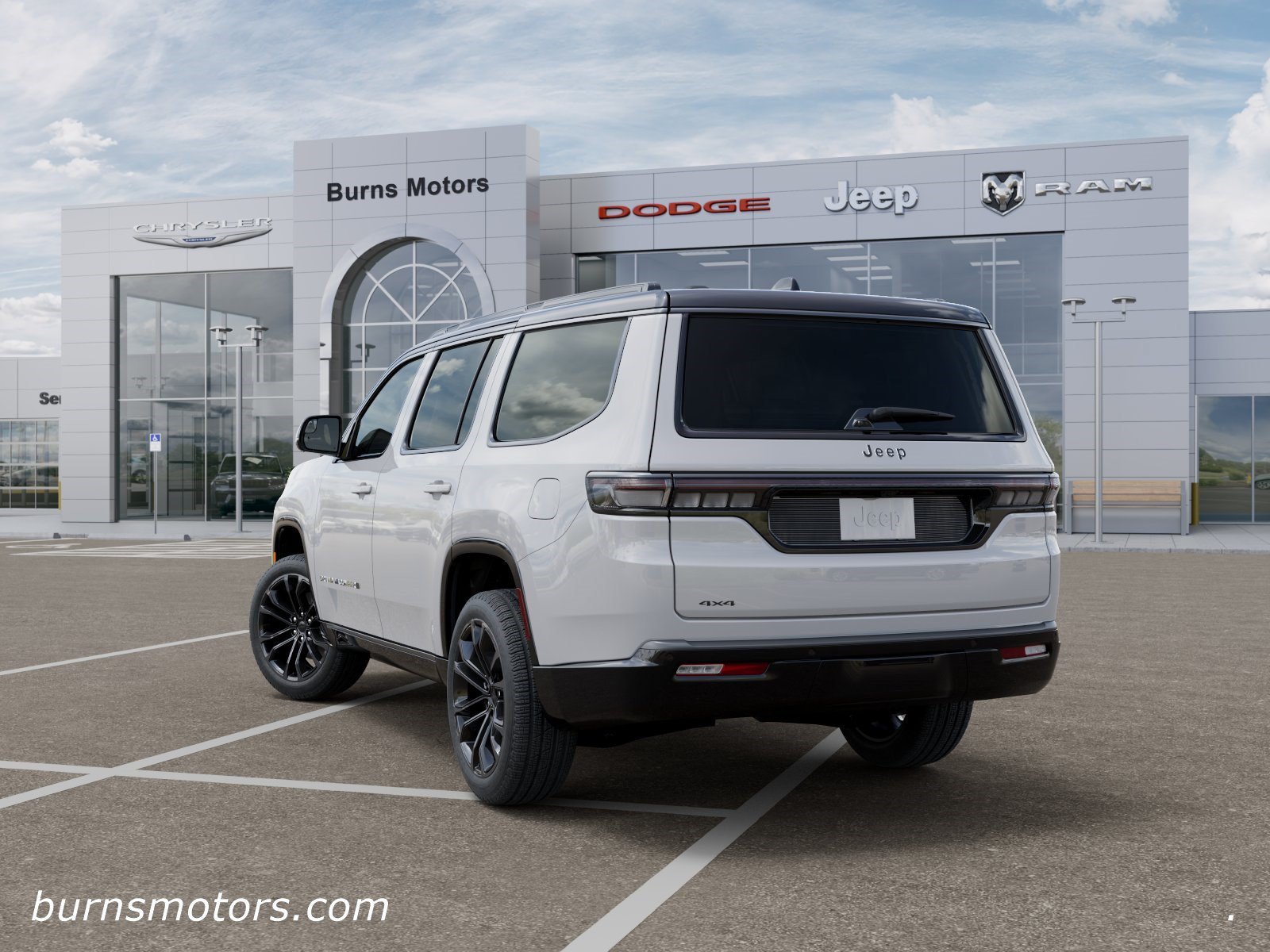 New 2026 Bright White Clear-Coat Exterior Paint Jeep Summit Reserve Black image 3