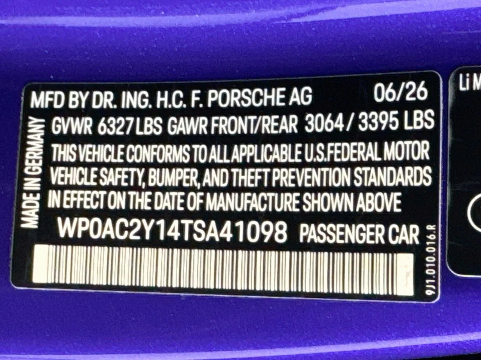 New 2026 Purple Sky Metallic Porsche Turbo S image 25