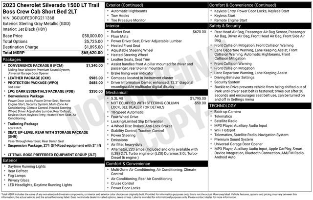 Used 2023 STERLING GRAY METALLIC Chevrolet LT Trail Boss image 7