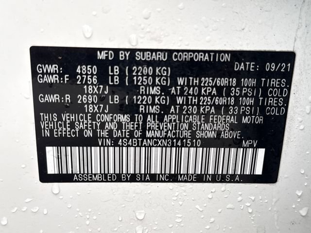 Used 2022 Crystal White Pearl Subaru Limited image 18