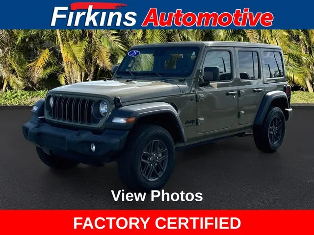 Certified Used 2025 Green Jeep Sport S image 1
