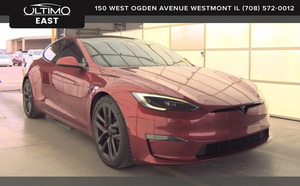 Used 2023 Red Tesla Plaid image 1