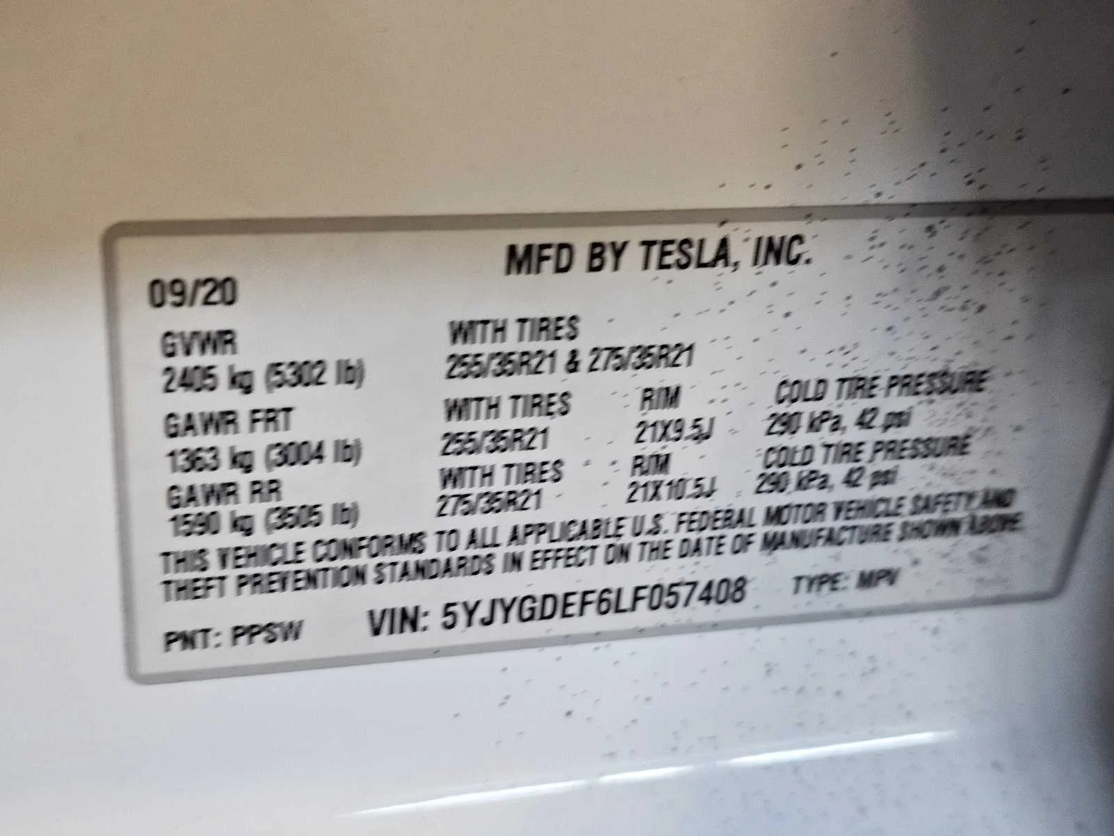 Used 2020 Pearl White Multi-Coat Tesla Performance image 32