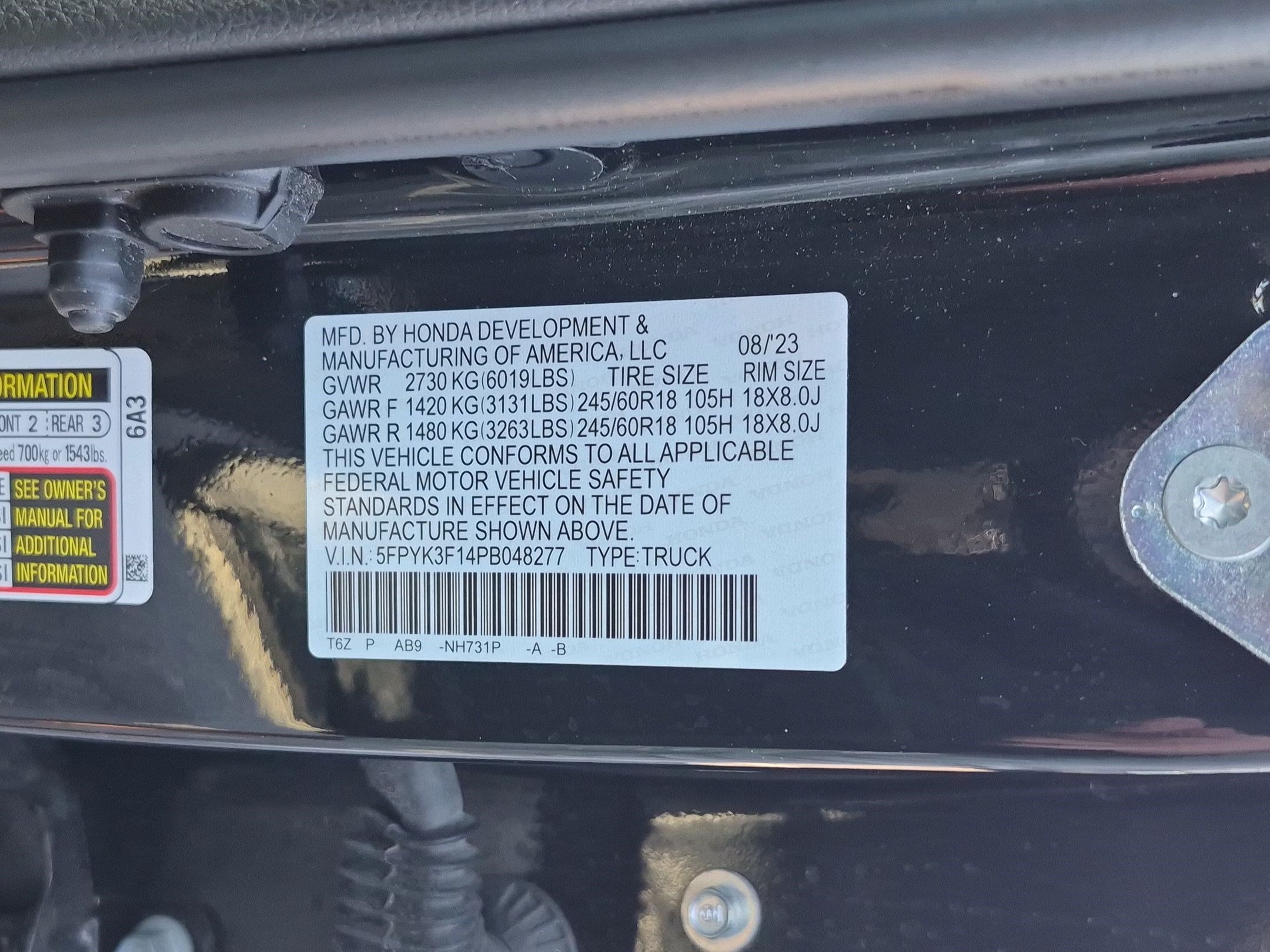 Certified Used 2023 Crystal Black Pearl Honda AWD SPORT image 33