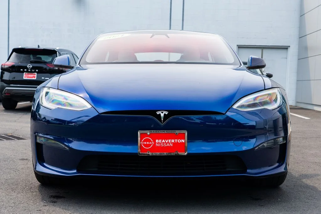 Used 2021 Blue Tesla Plaid image 2