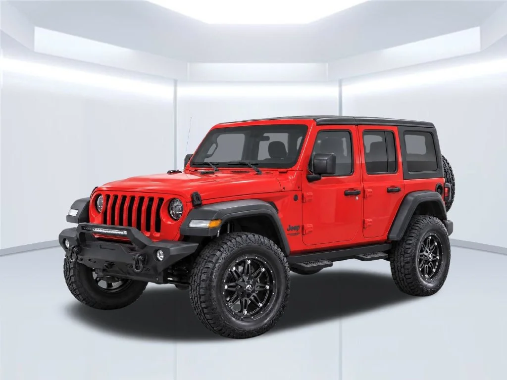 Used 2021 Red Jeep Unlimited Sport S image 2