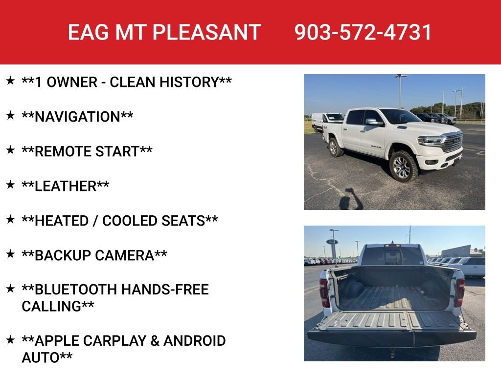 Used 2020 Ivory White Ram Laramie Longhorn image 4