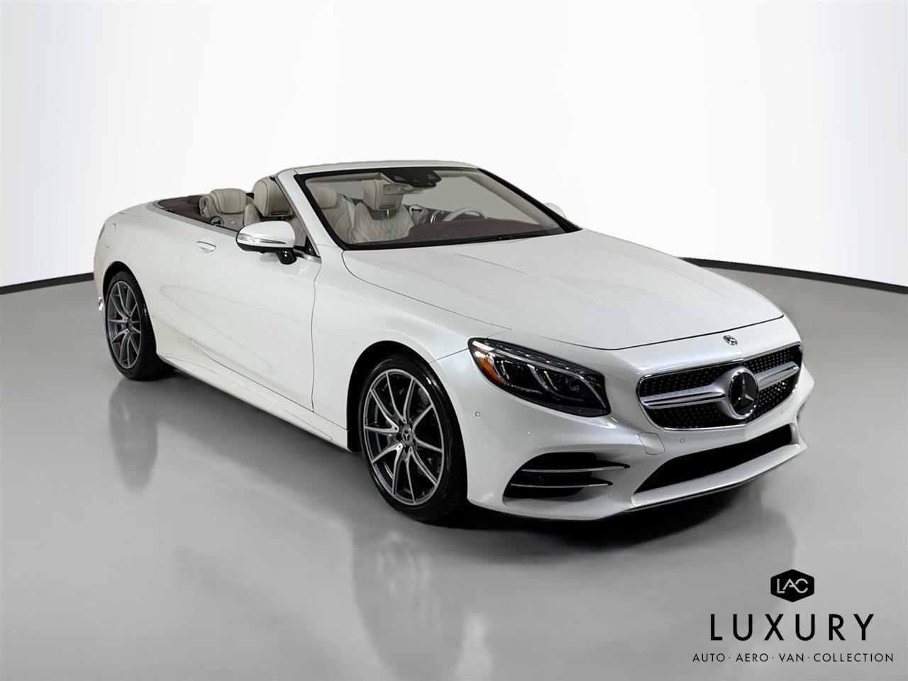 Used 2019 designo Cashmere White Magno (Matte Finish) Mercedes-Benz S 560 Cabriolet | AMG® Line | Premium Pkg | Driver Assist Pkg image 3