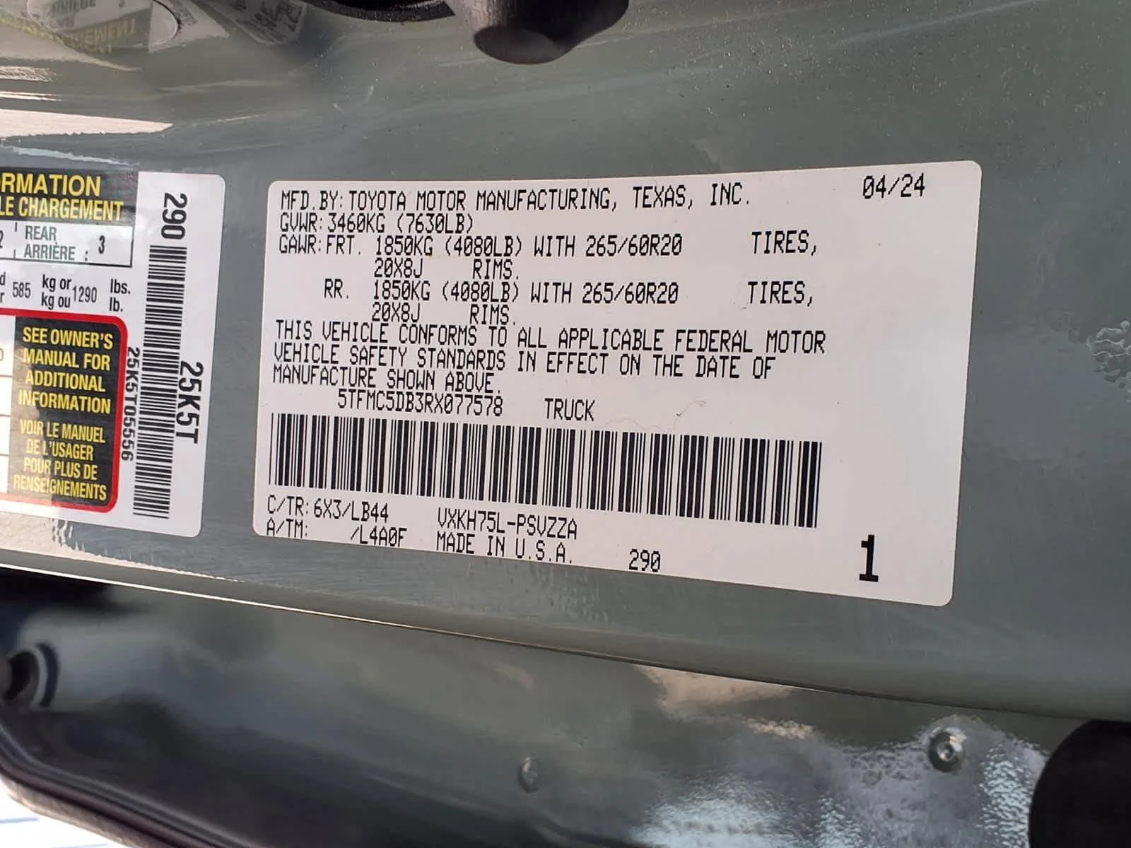 Used 2024 Lunar Rock Toyota 1794 Edition Hybrid image 29