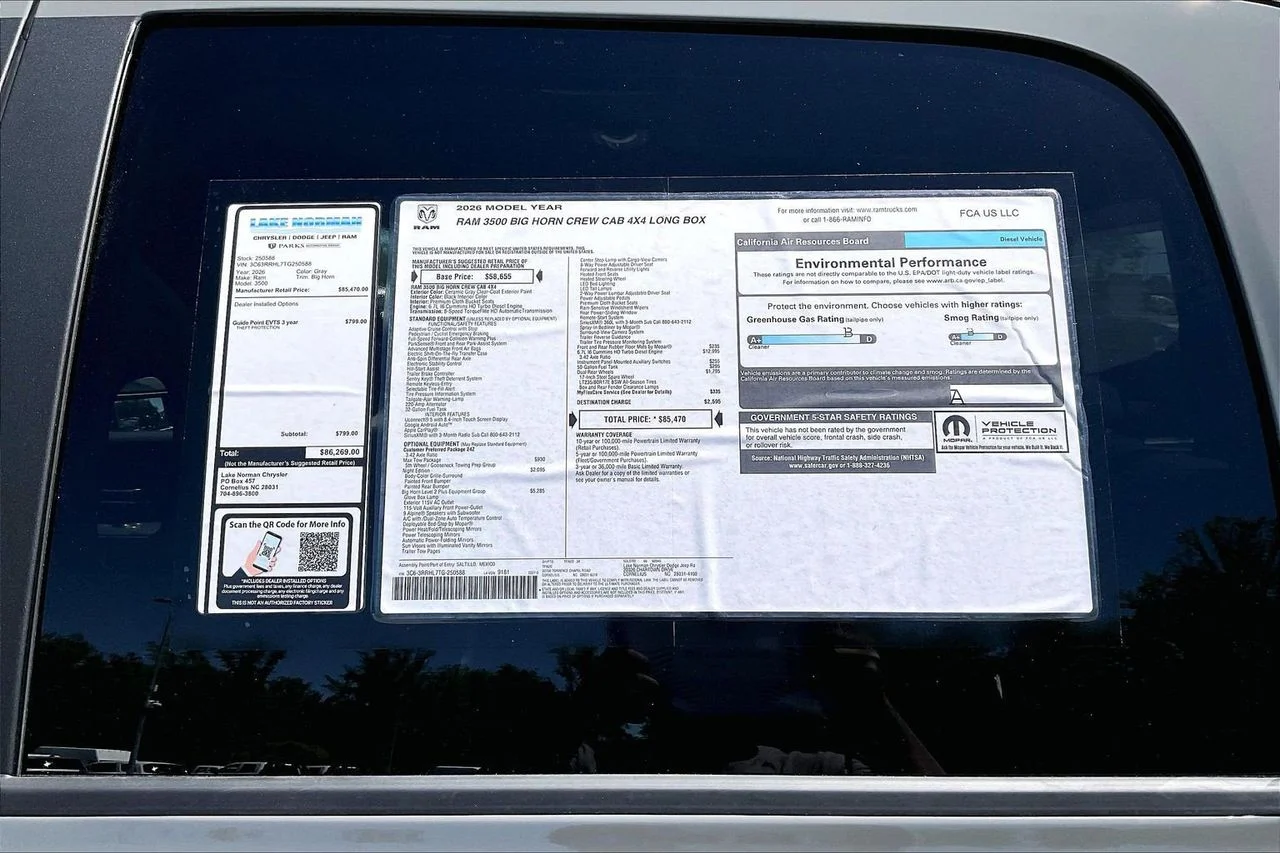 New 2026 Ceramic Gray Clear-Coat Exterior Paint RAM Big Horn image 38
