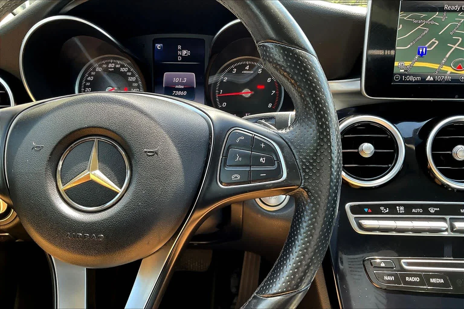 Used 2015 Obsidian Black Metallic Mercedes-Benz C 300 image 47