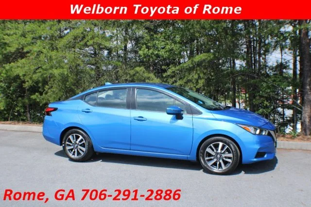 Used 2021 Electric Blue Metallic Nissan SV image 1