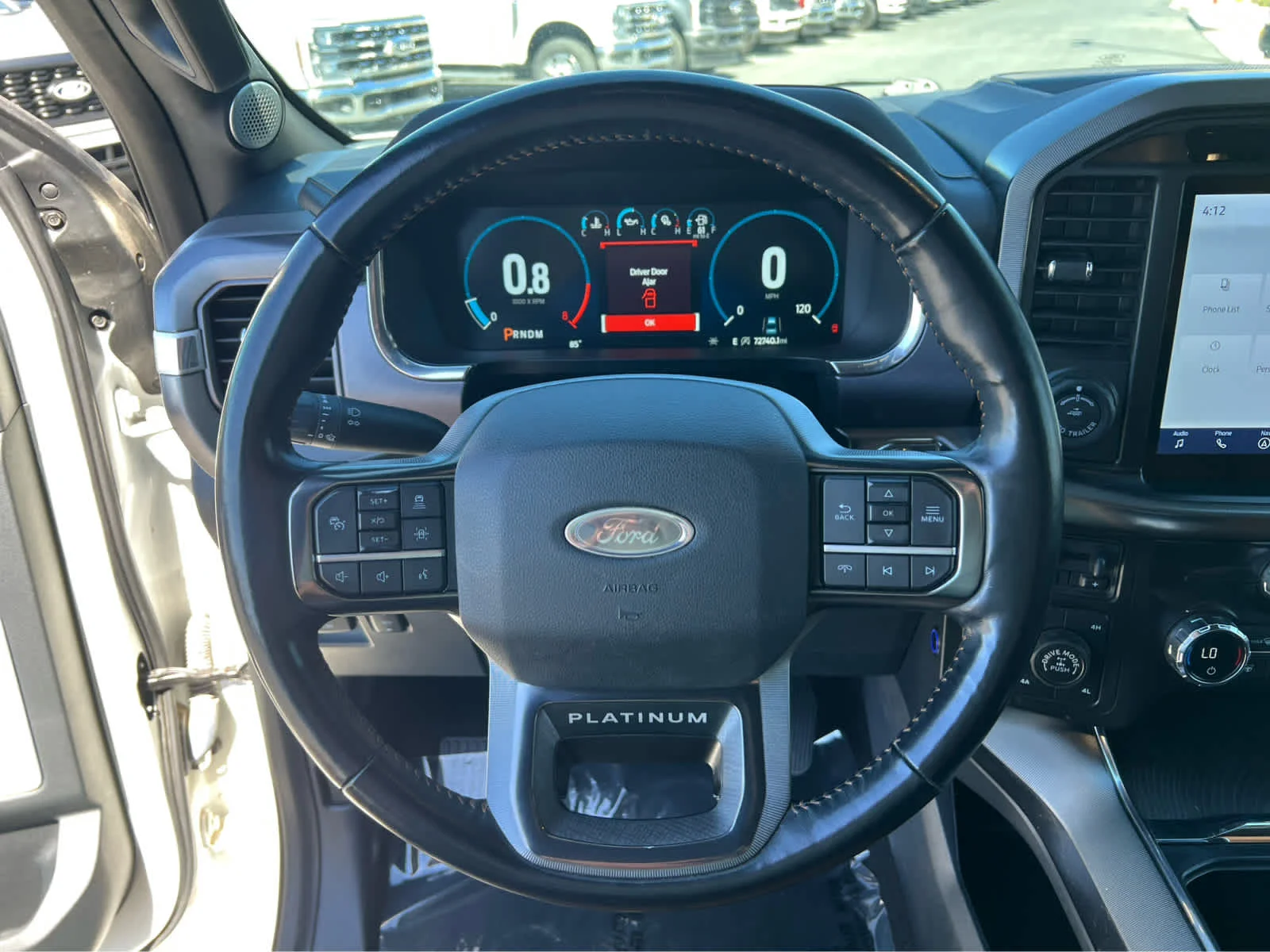Used 2021 Star White Metallic Tri-Coat Ford Platinum image 34