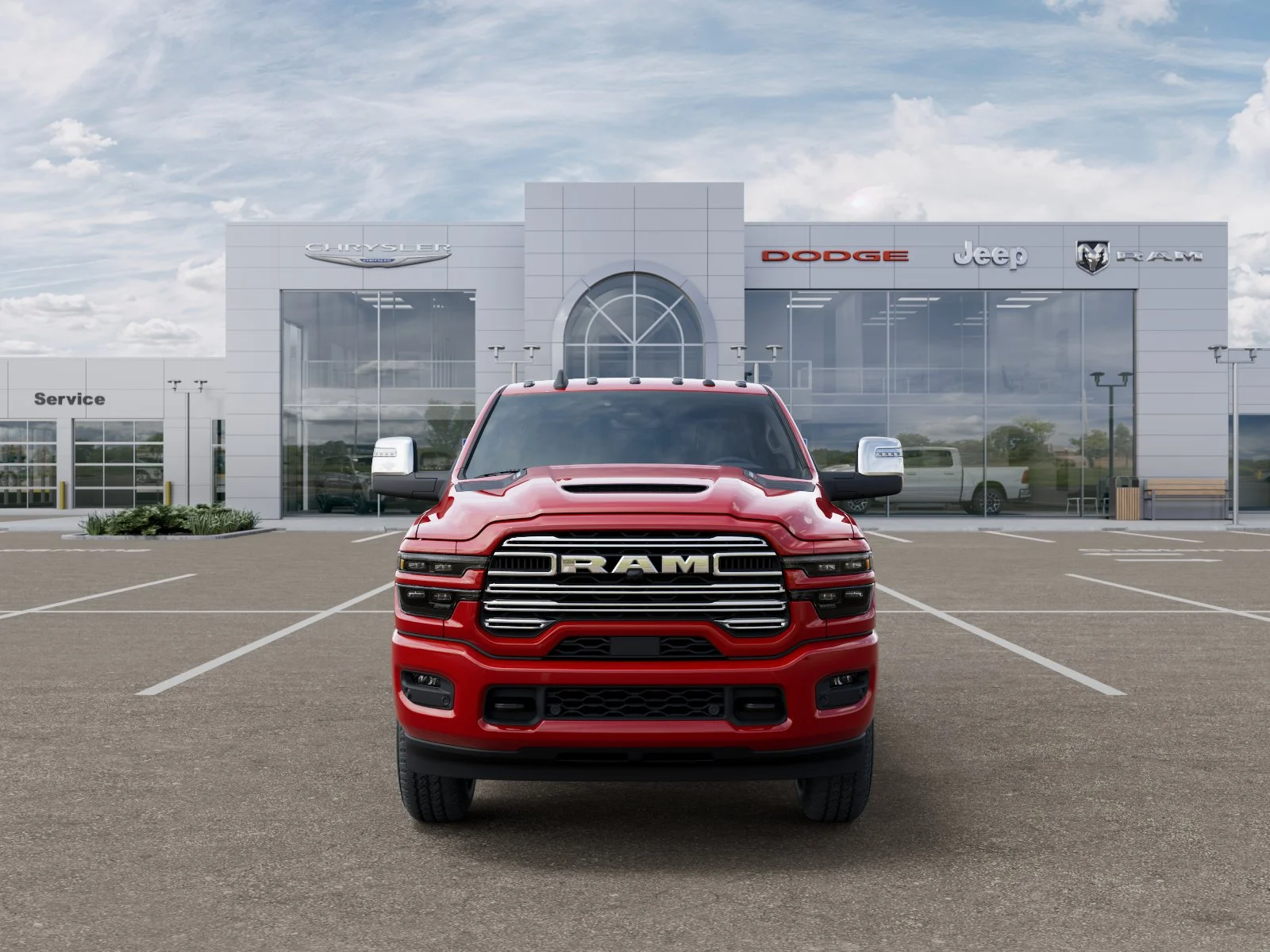 New 2026 Flame Red Clear-Coat Exterior Paint RAM Laramie image 51
