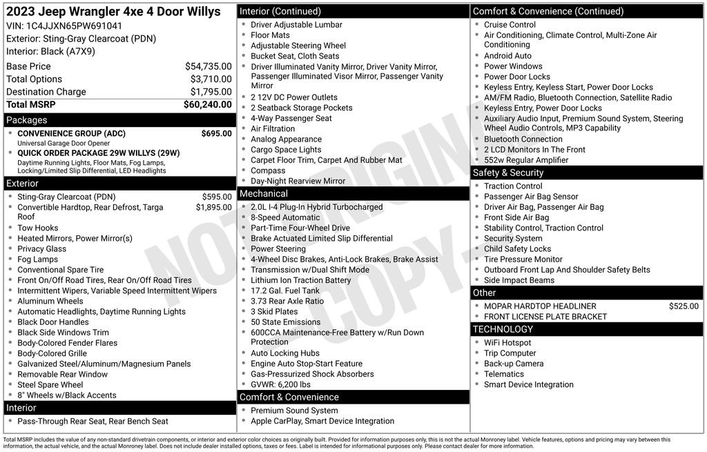 Used 2023 Gray Jeep Willys 4xe image 21