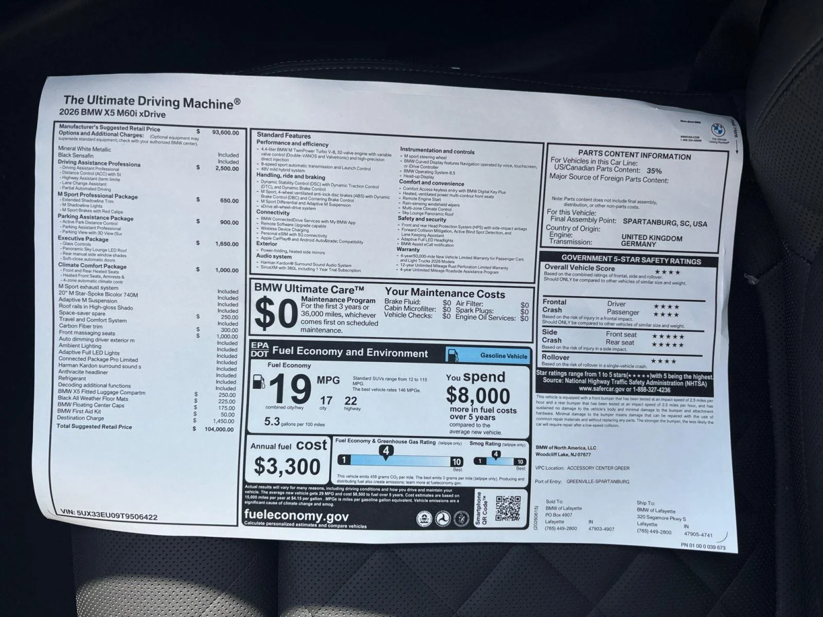 New 2026 Mineral White Metallic BMW M60i image 30
