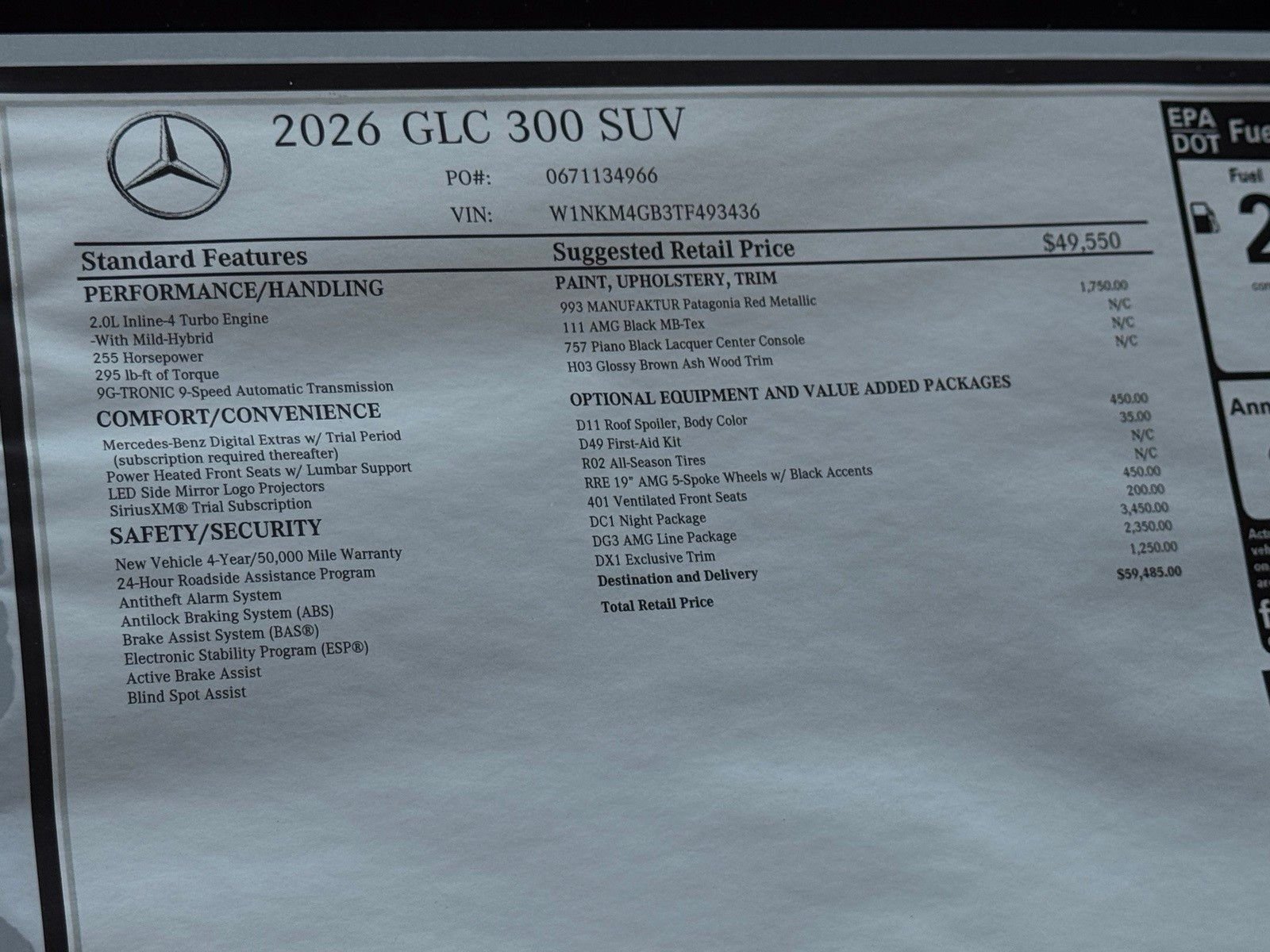 New 2026 MANUFAKTUR Patagonia Red Metallic Mercedes-Benz GLC 300 image 24
