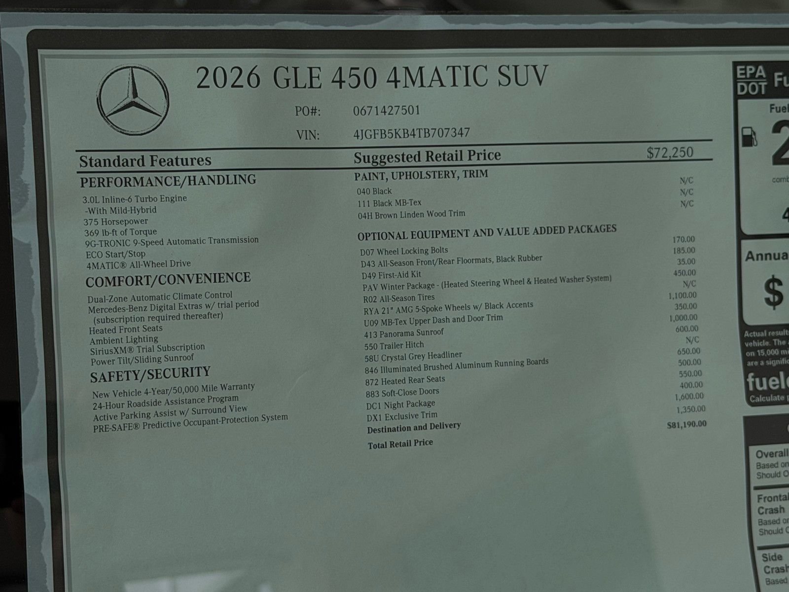 New 2026 Black Mercedes-Benz GLE 450 image 48