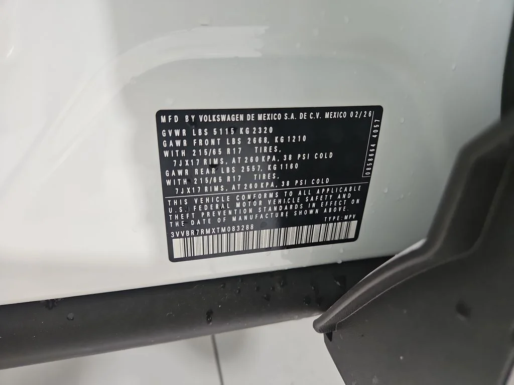 New 2026 White Volkswagen 2.0T S image 26