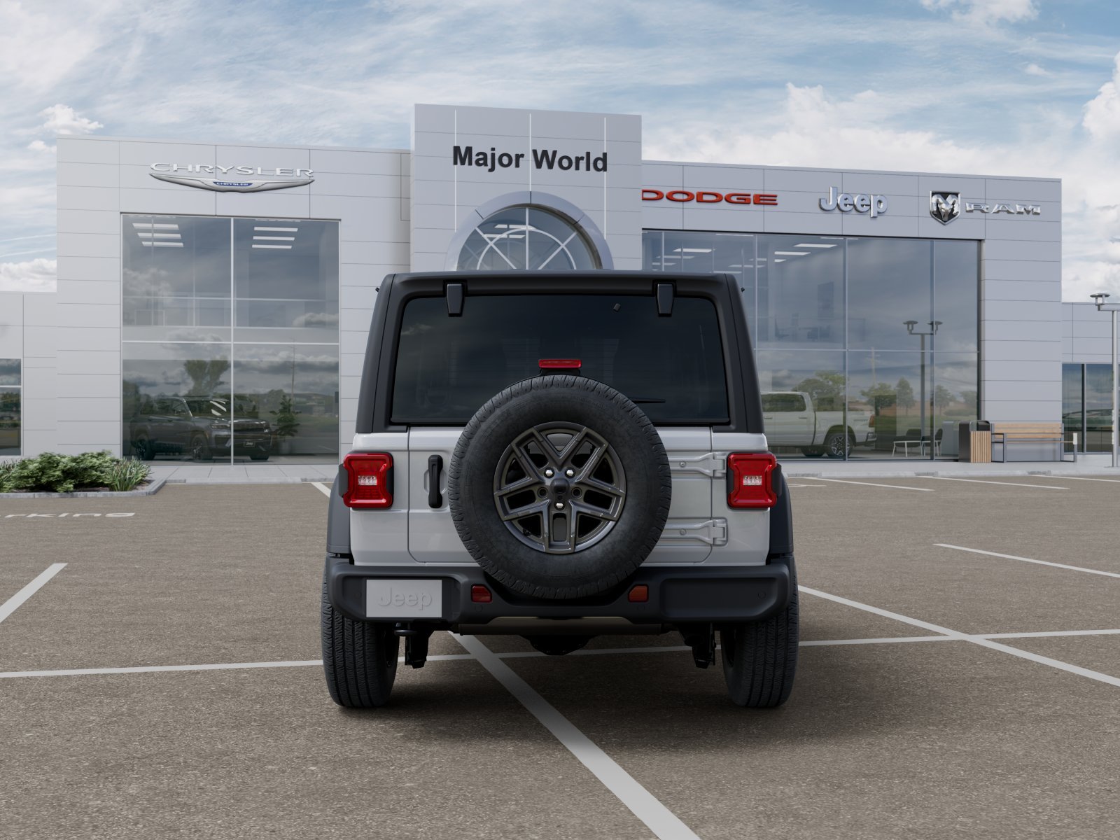 New 2026 Bright White Clear-Coat Exterior Paint Jeep Sport S image 7