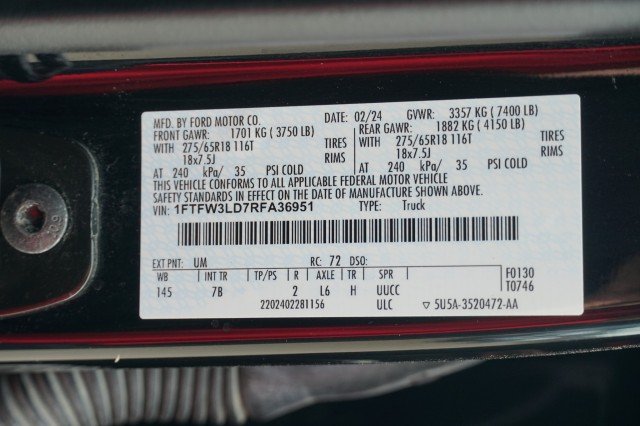 Used 2024 Agate Black Metallic Ford XLT image 42