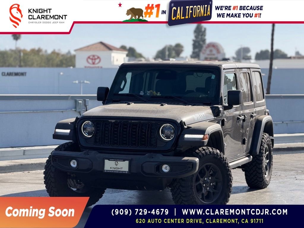 Used 2025 Black Clearcoat Jeep Willys 4xe image 1