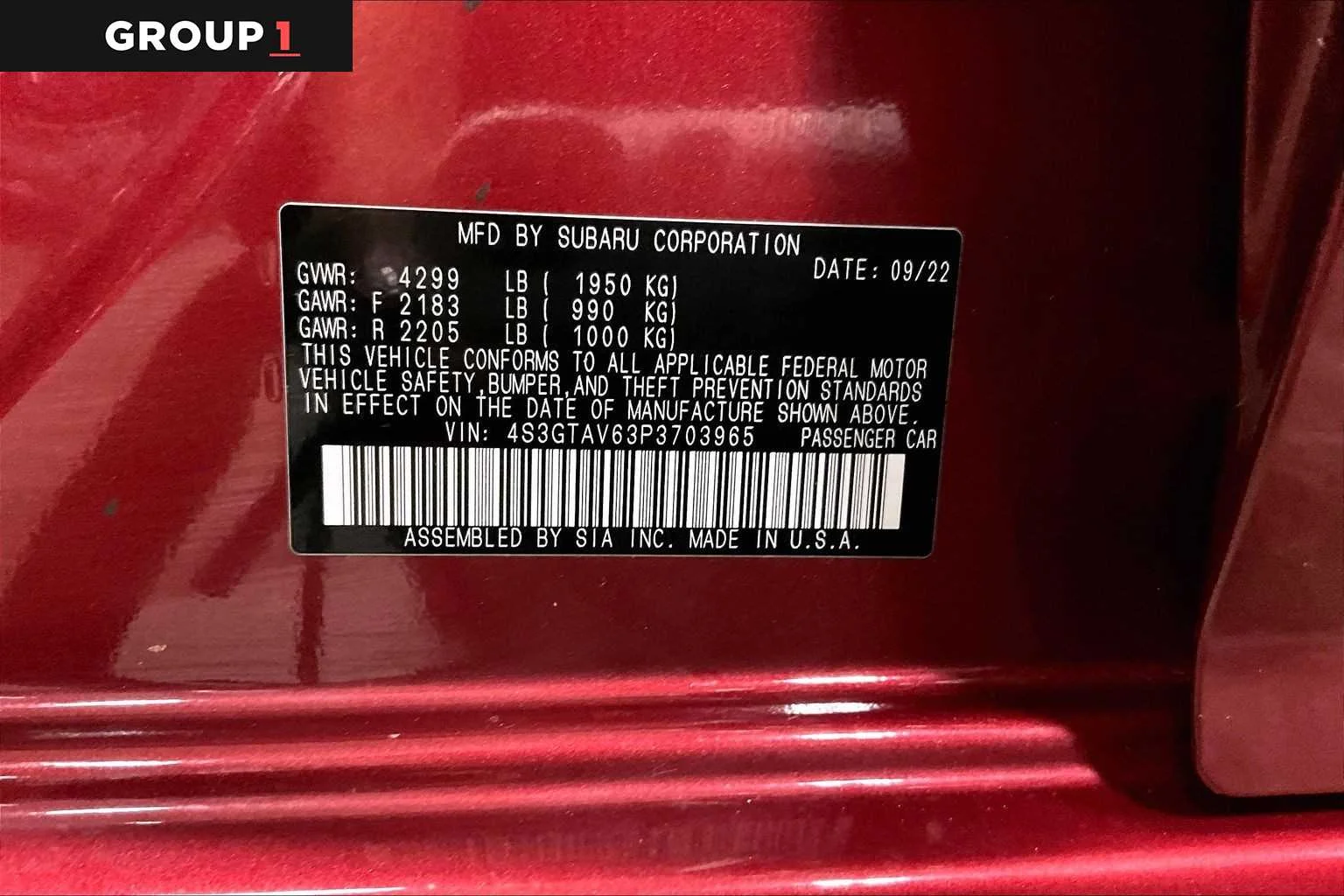 Certified Used 2023 Crimson Red Pearl Subaru Premium image 34