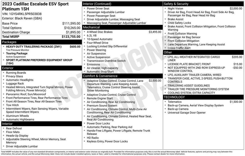 Used 2023 Black Raven Cadillac Sport Platinum image 40