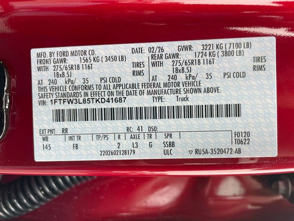 New 2026 Ruby Red Metallic Tinted Clearcoat Ford XLT image 46