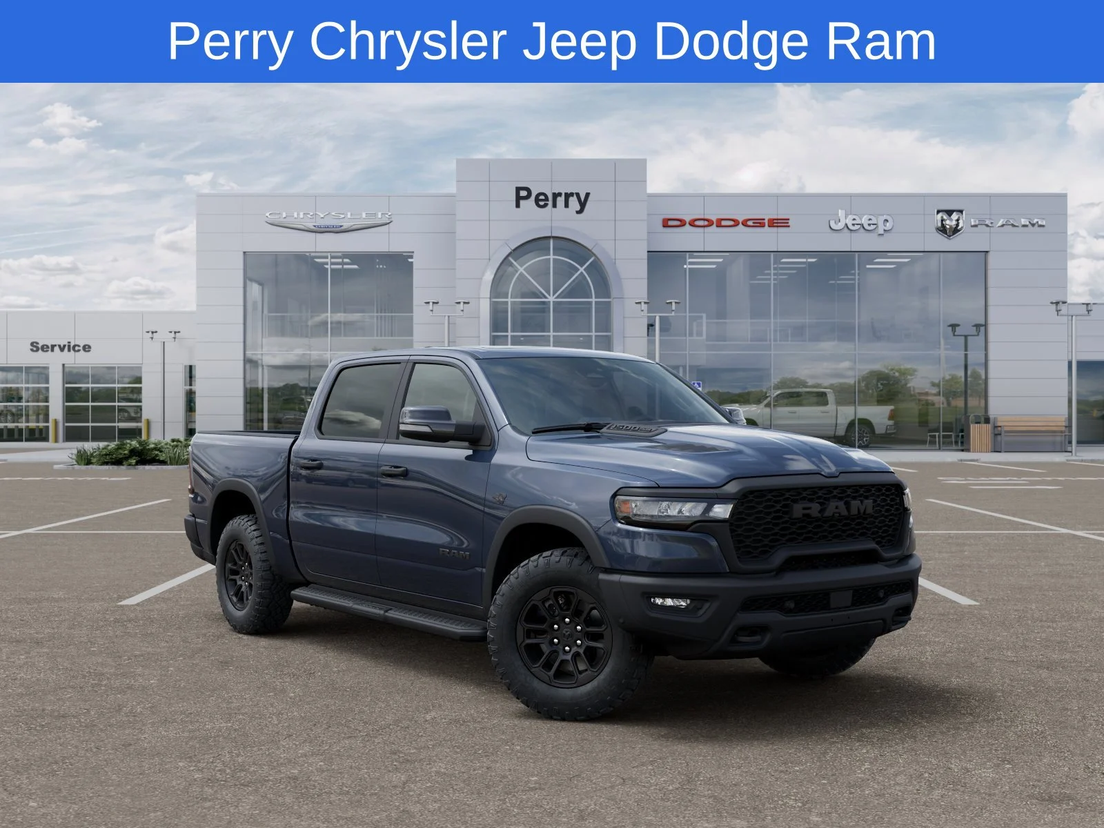 New 2027 Forged Blue Metallic Exterior Paint RAM Rebel image 1