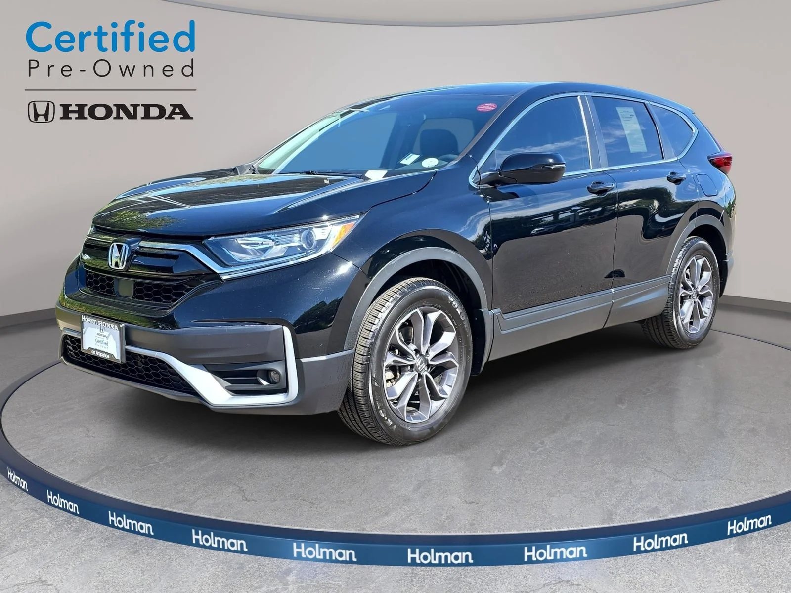Certified Used 2021 Crystal Black Pearl Honda EX image 1