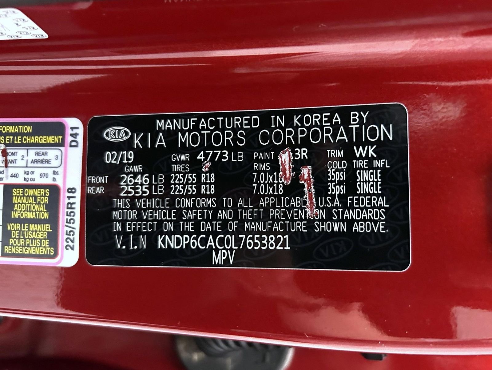 Used 2020 Red Kia S image 25