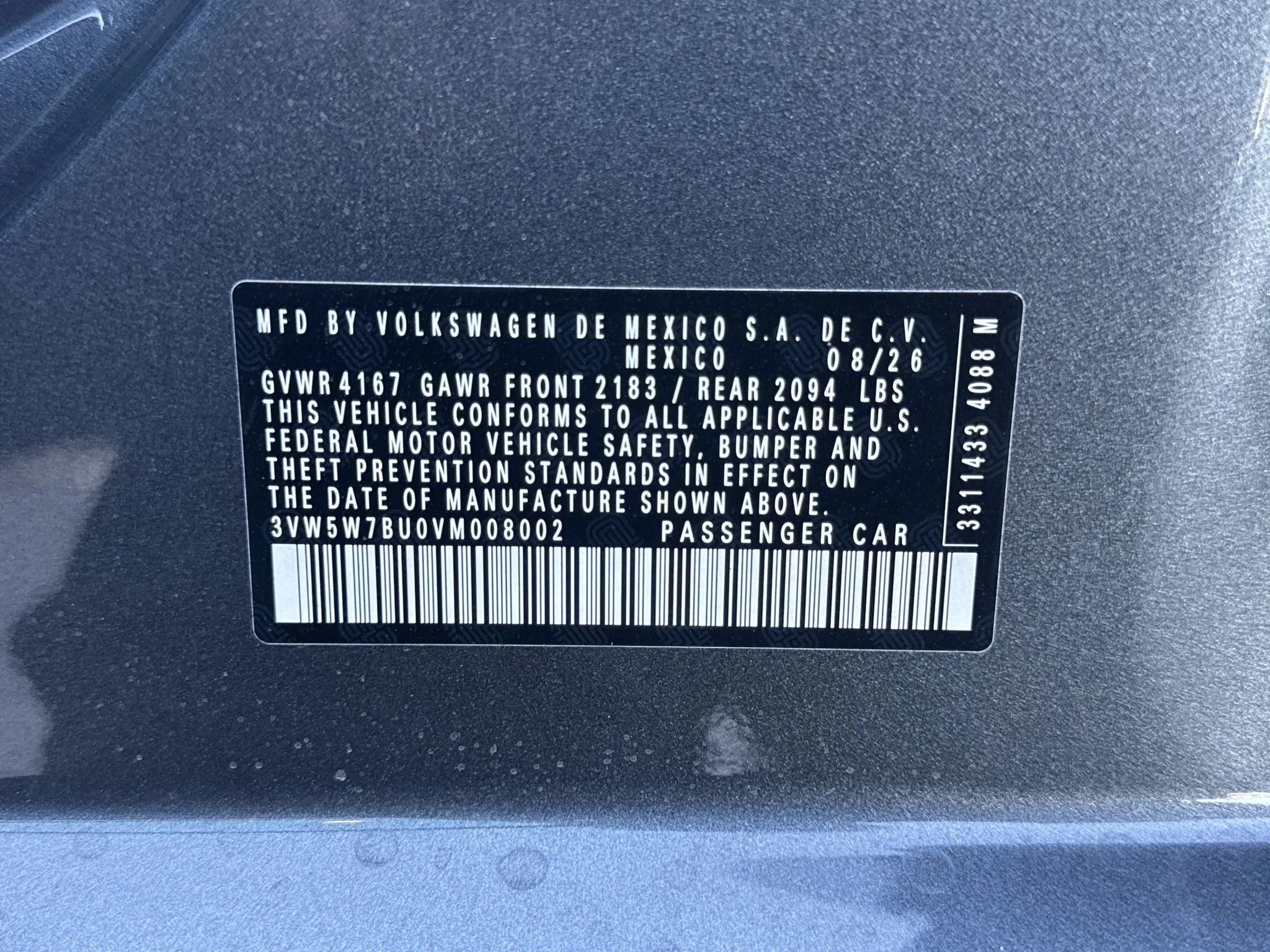 New 2027 Platinum Gray Metallic Volkswagen S image 35