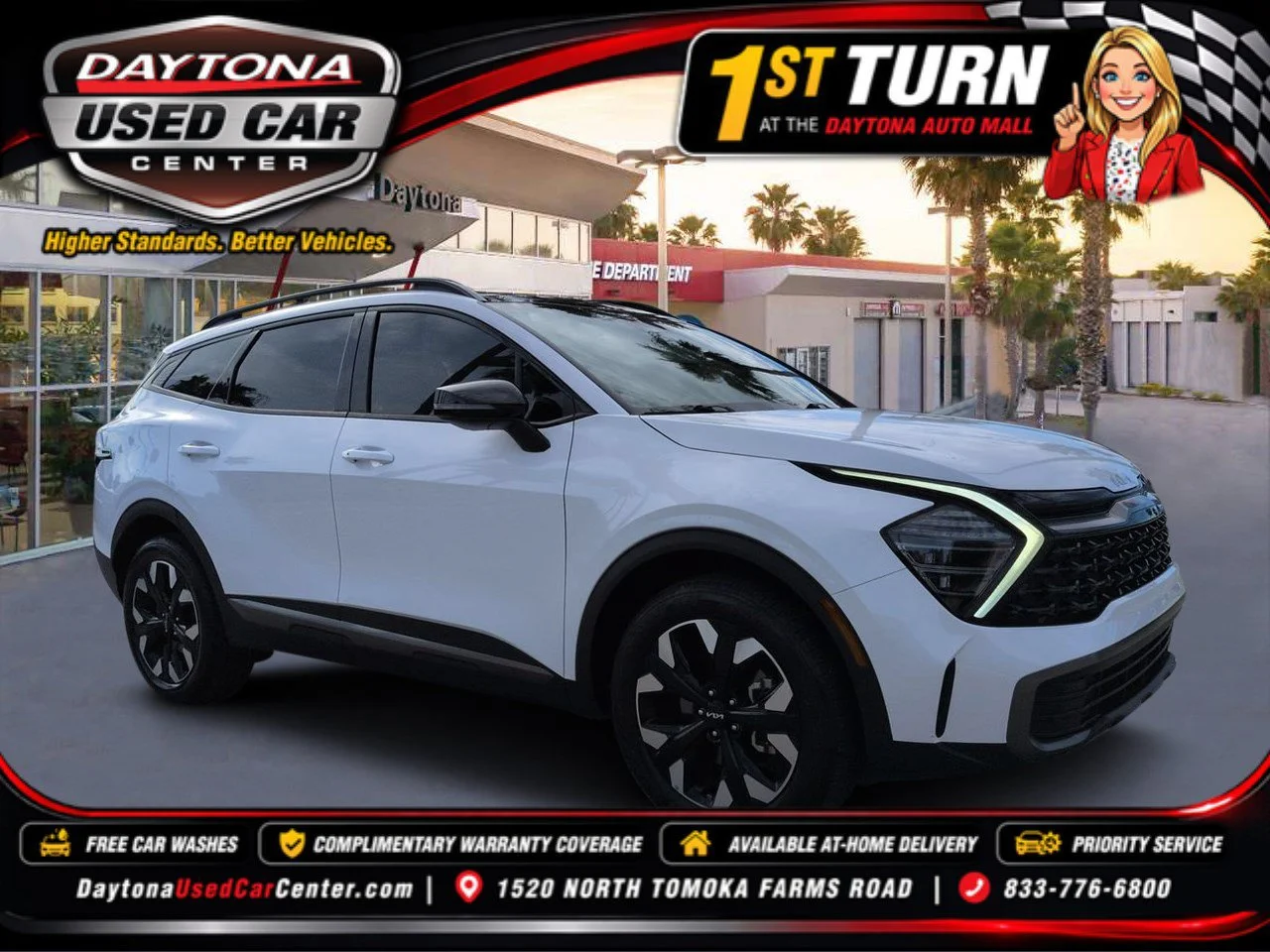 Used 2024 White Pearl Kia X-Line image 1