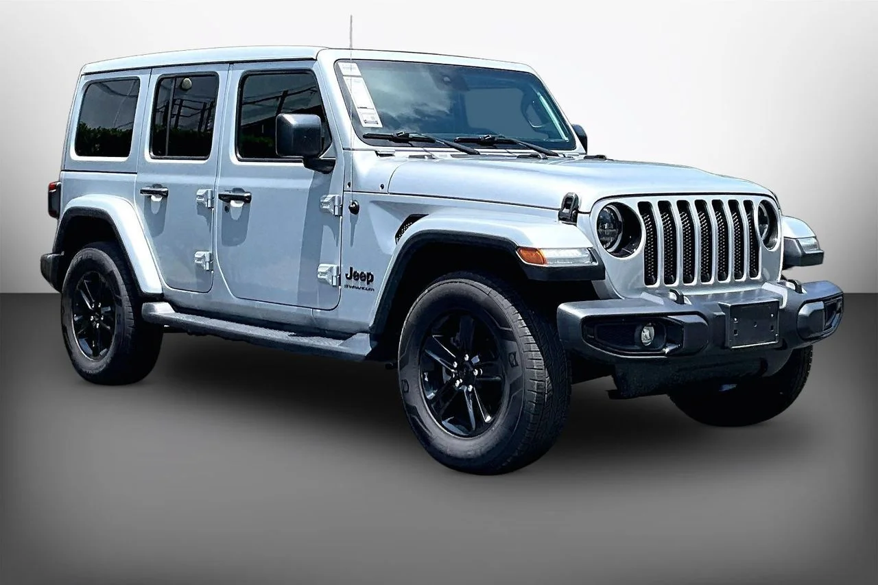 Certified Used 2023 Silver Jeep Sahara image 1