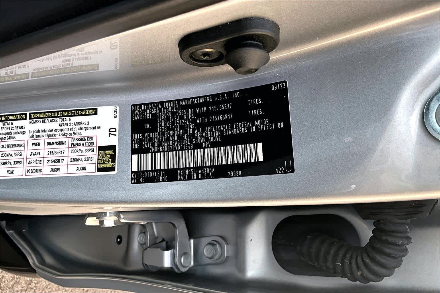 Certified Used 2023 Sonic Silver Toyota Hybrid S image 34