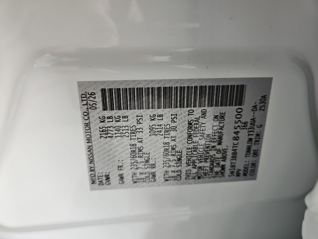 New 2026 Everest White Pearl TriCoat Nissan SV image 29