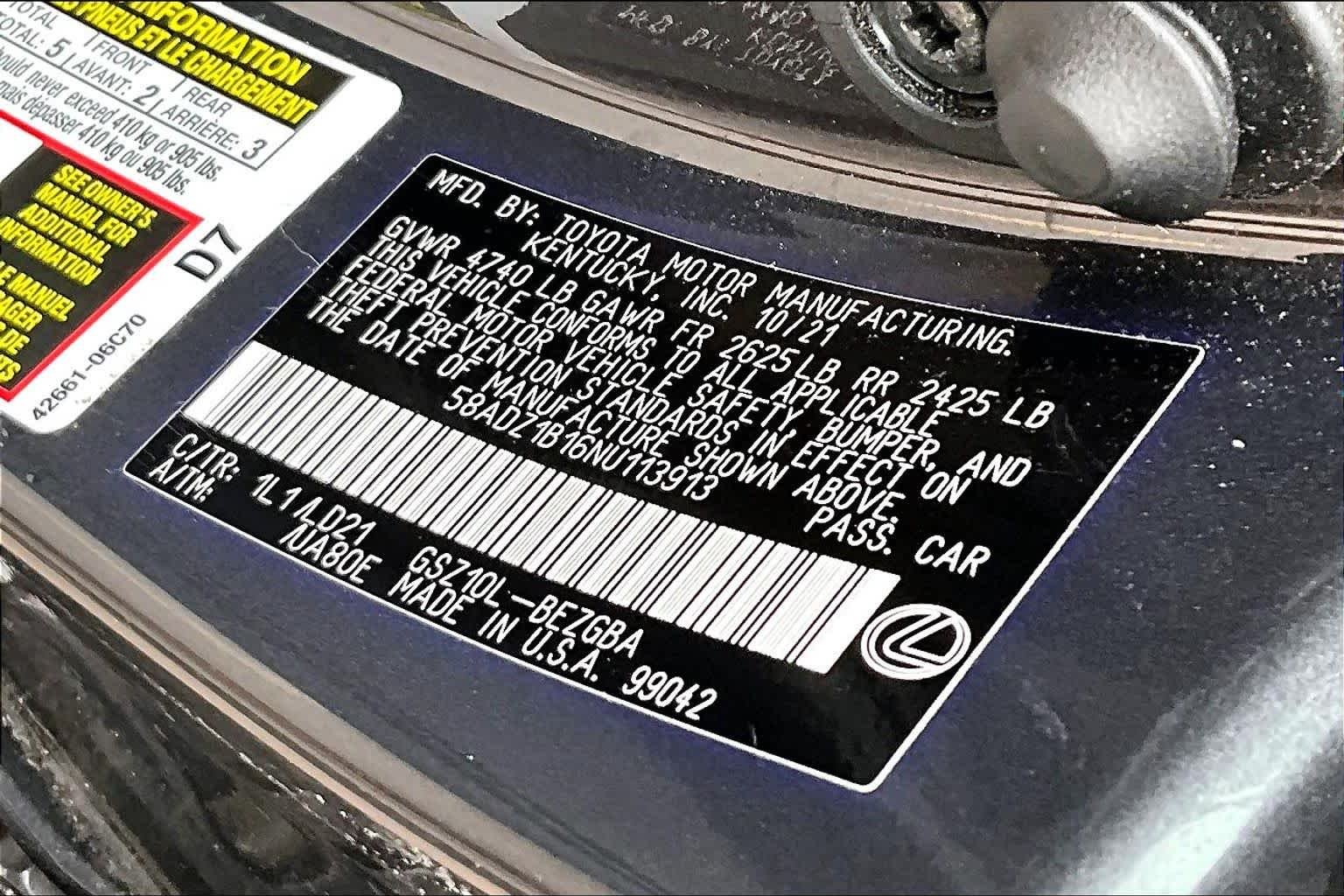 Used 2022 Cloudburst Gray Lexus  image 35