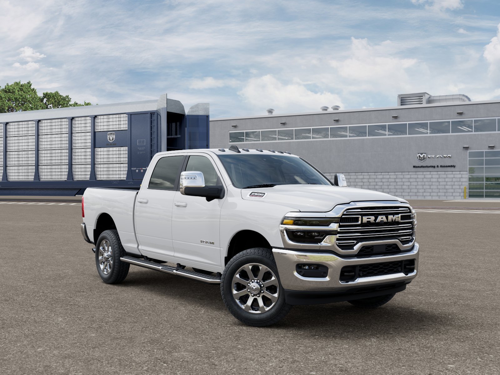 New 2026 Bright White Clear-Coat Exterior Paint RAM Laramie image 3