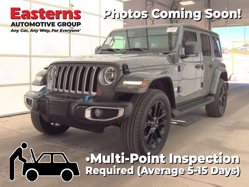 Used 2022 Gray Jeep Unlimited Sahara 4xe image 1