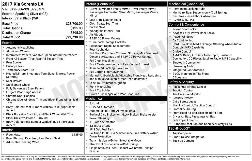 Used 2017 Silver Kia LX image 6