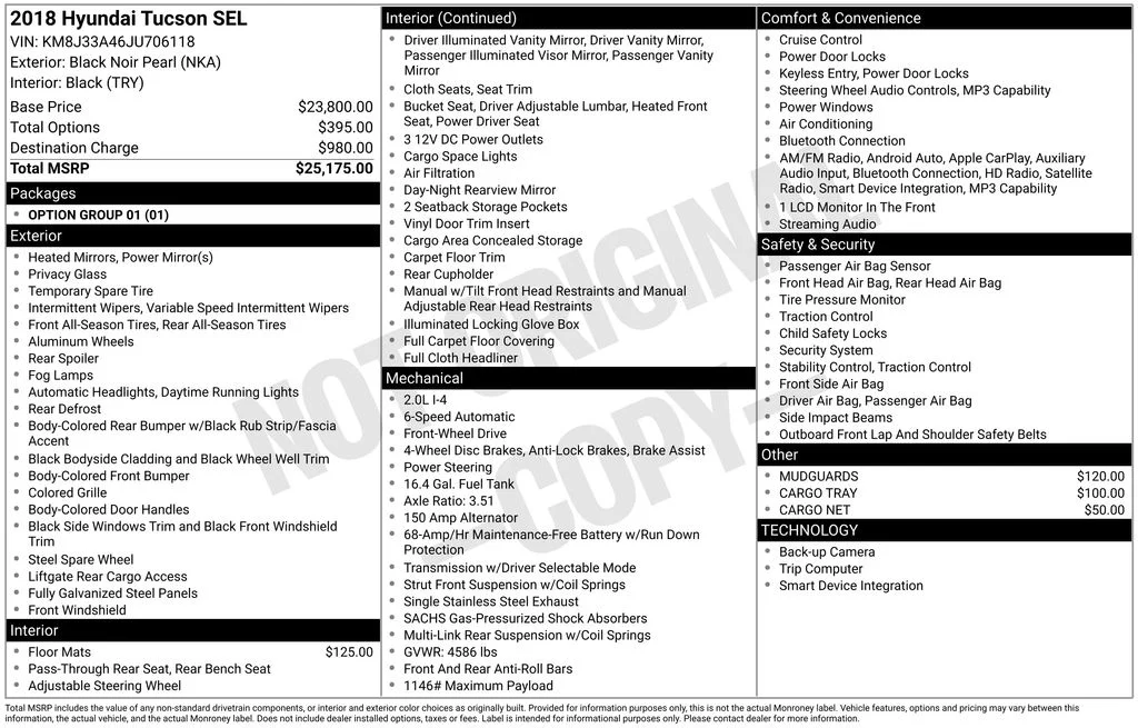 Used 2018 Black Hyundai SEL image 3