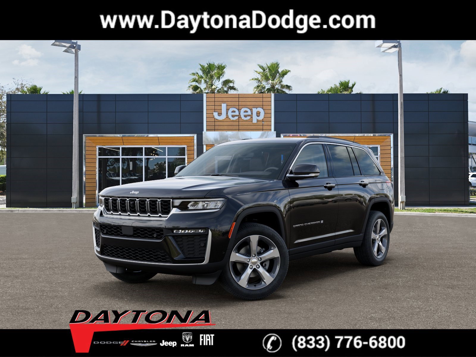 New 2026 Diamond Black Crystal Pearlcoat Jeep Limited image 1