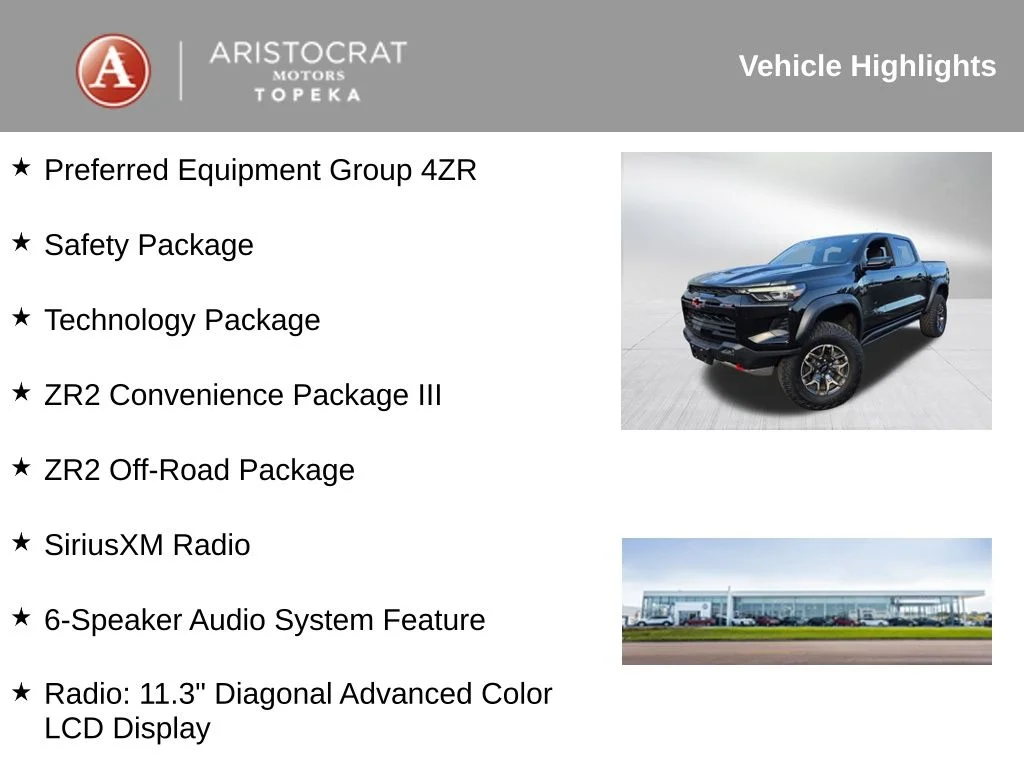 Used 2024 Chevrolet Colorado ZR2 with VIN 1GCPTFEK0R1316699 for sale in Kansas City
